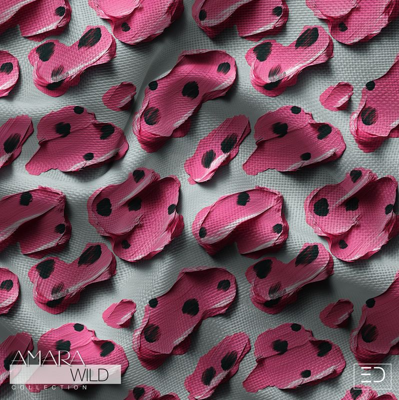 Abstract Leopard Print Fabric - The Amara Wild Collection