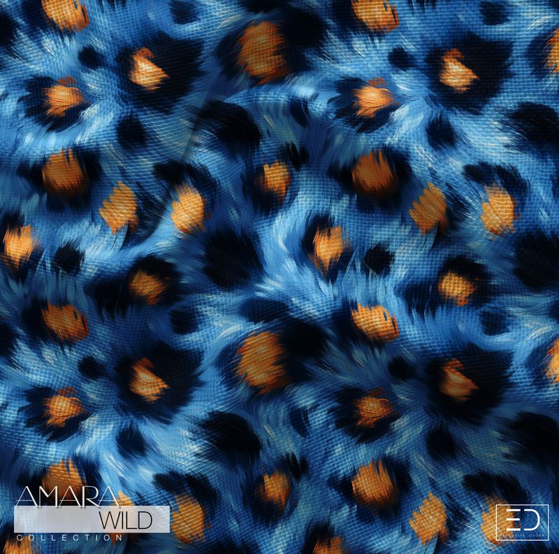 Abstract Leopard Print Fabric - The Amara Wild Collection
