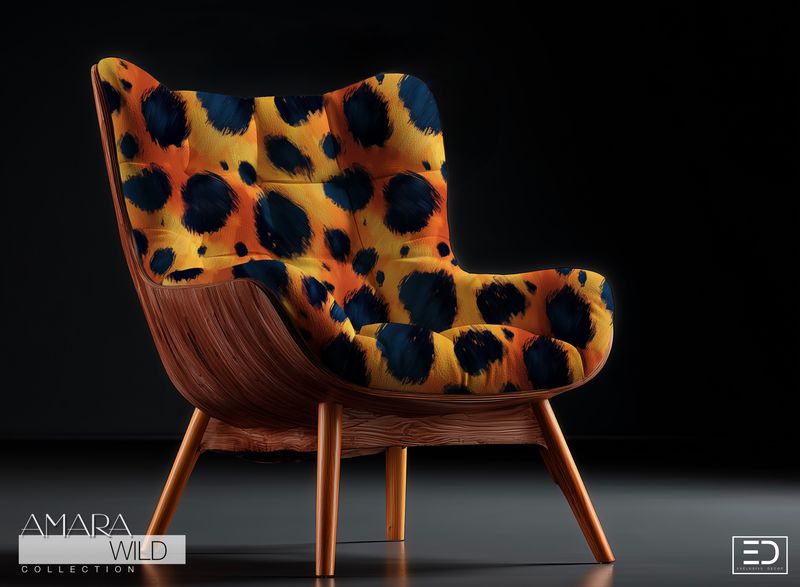 Abstract Leopard Print Fabric - The Amara Wild Collection