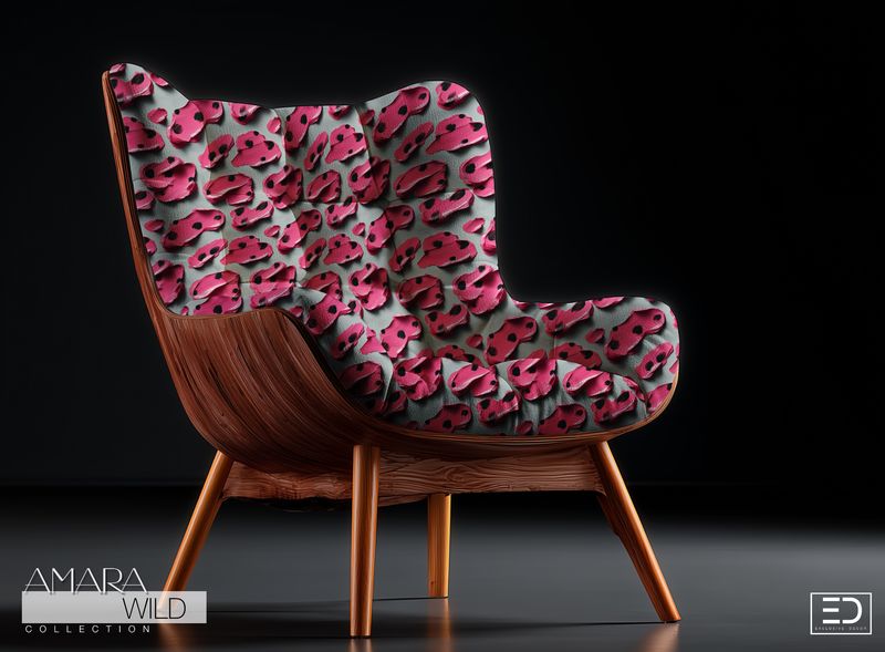 Abstract Leopard Print Fabric - The Amara Wild Collection