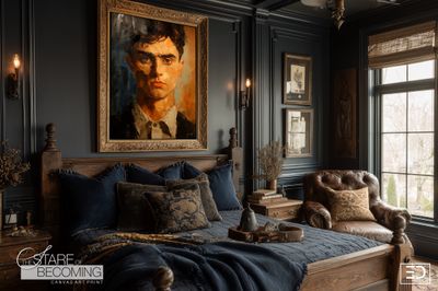 Stare of Becoming – Contemporary Canvas Art of Reflection and Tomorrow