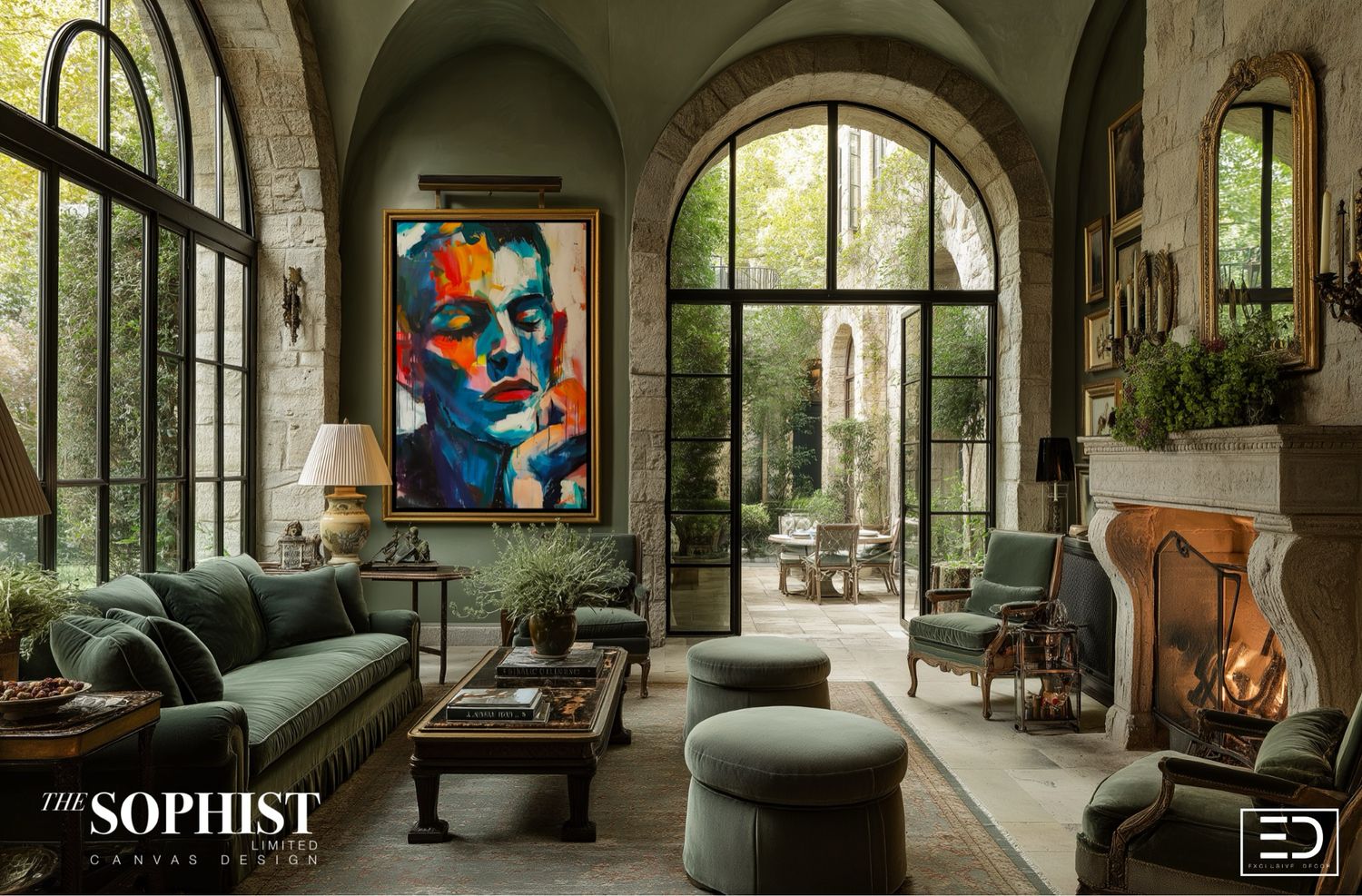 The Sophist Abstract Portrait Canvas Print