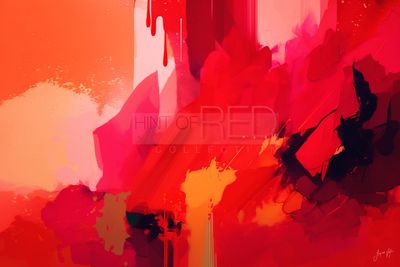 Red Abstract Canvas Print Collection, Hint of Red