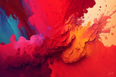 Red Abstract Canvas Print Collection, Hint of Red