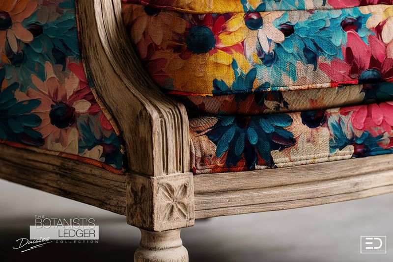 Daisy Fabric Design: "The Botanist's Ledger" Collection