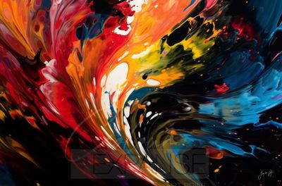 The Colour Expanse | Modern Abstract Canvas with Flowing Color Lines
