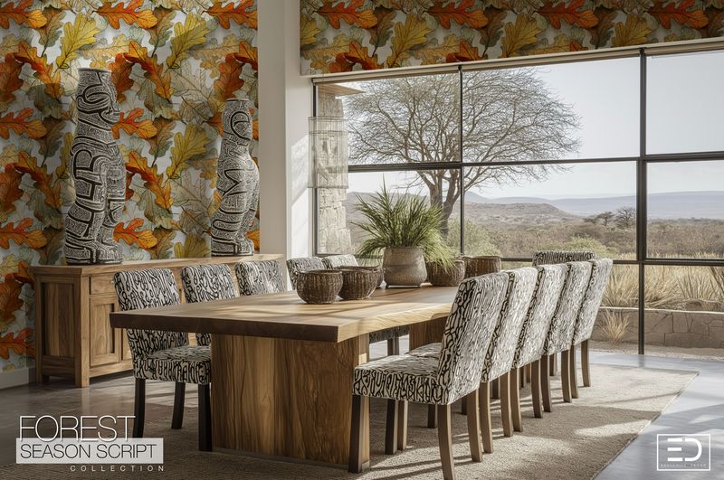 Autumn Oak Leaf Wallpaper - Feral Haze Oak Wallpaper Design | Forest Season Script Collection