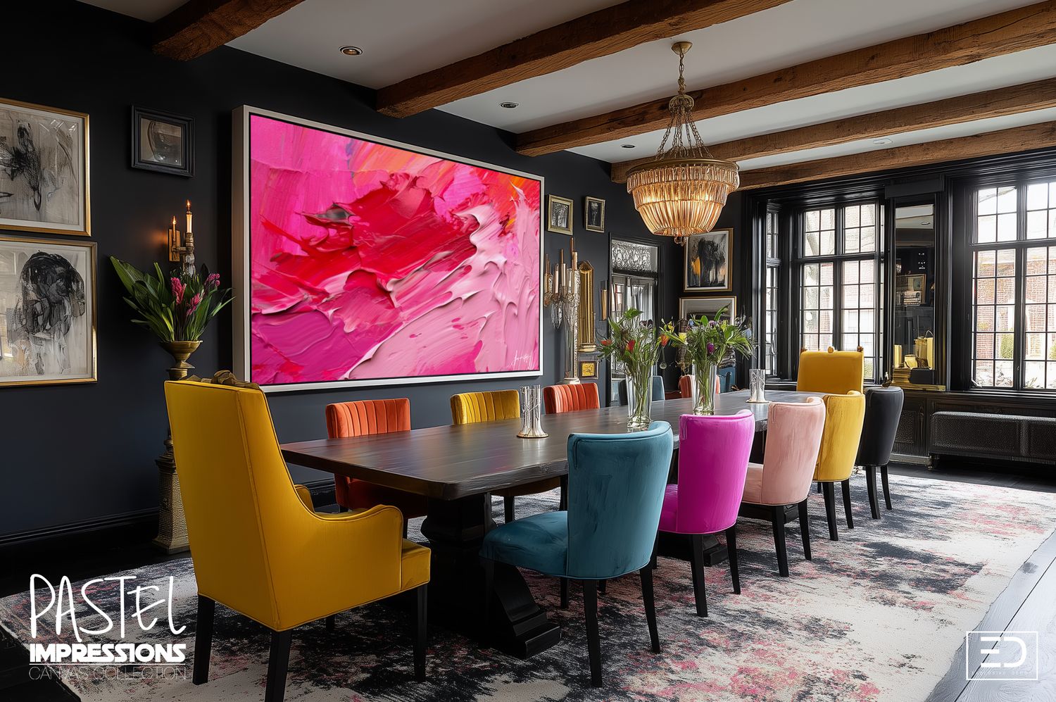 Pastel Impressions: Abstract Canvas Art Collection | Soft &amp; Bold Contrast Designs