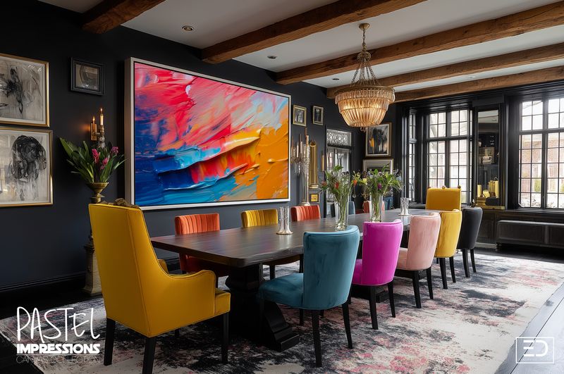 Pastel Impressions: Abstract Canvas Art Collection | Soft &amp; Bold Contrast Designs