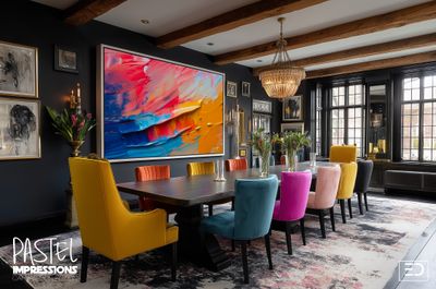 Pastel Impressions: Abstract Canvas Art Collection | Soft &amp; Bold Contrast Designs