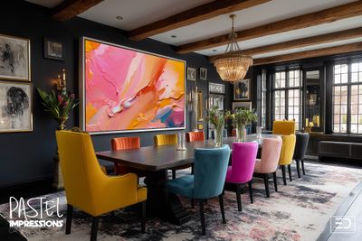 Pastel Impressions: Abstract Canvas Art Collection | Soft &amp; Bold Contrast Designs