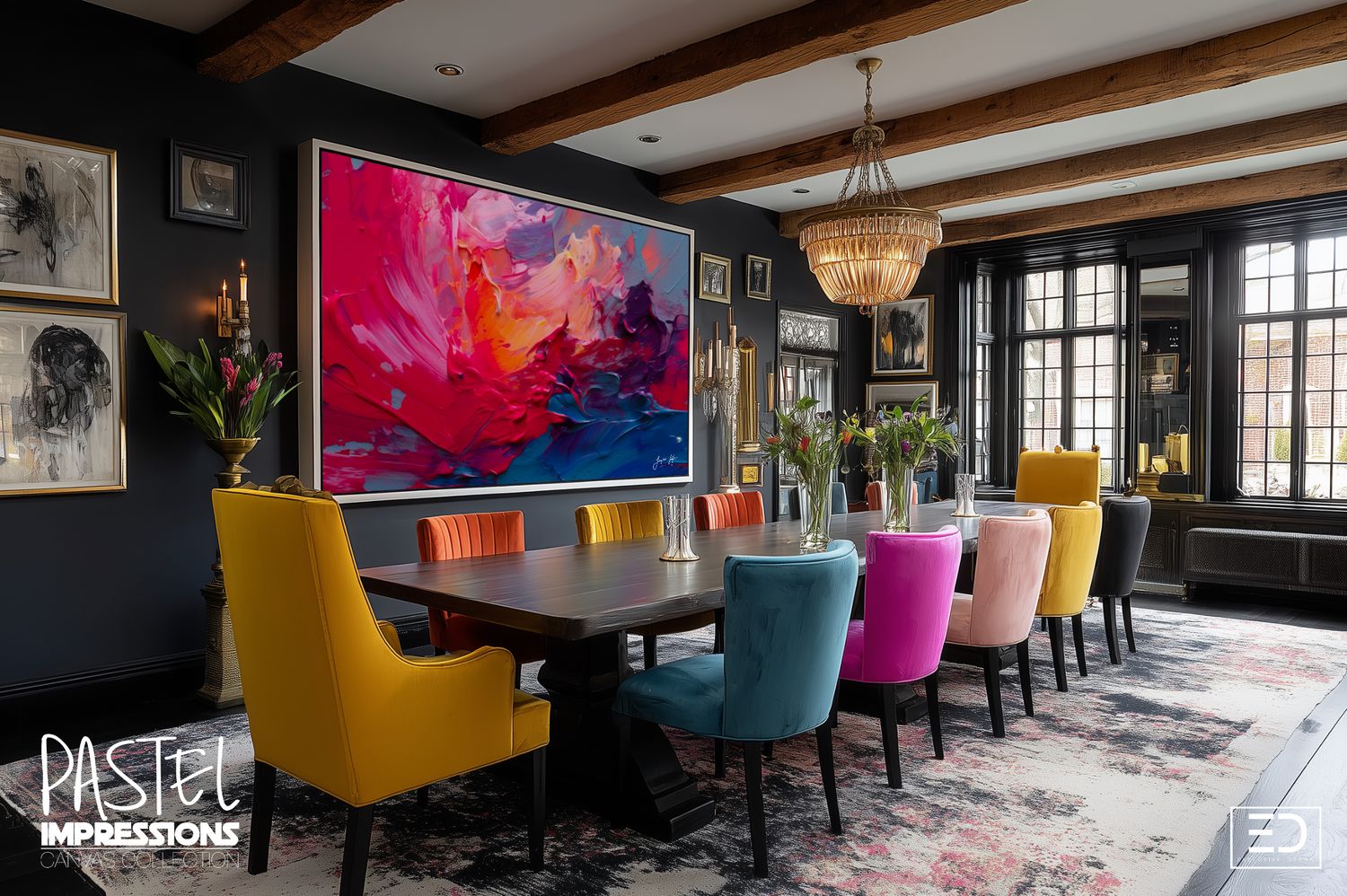 Pastel Impressions: Abstract Canvas Art Collection | Soft &amp; Bold Contrast Designs