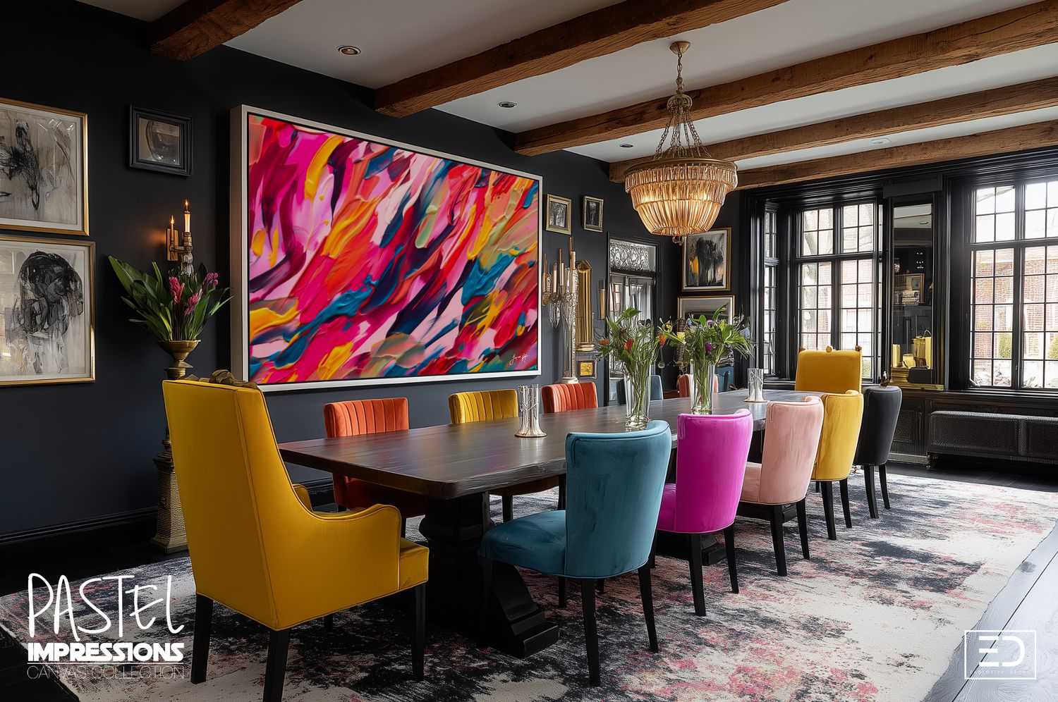 Pastel Impressions: Abstract Canvas Art Collection | Soft &amp; Bold Contrast Designs