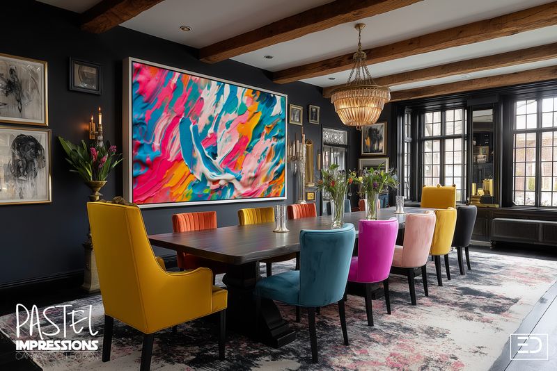 Pastel Impressions: Abstract Canvas Art Collection | Soft &amp; Bold Contrast Designs