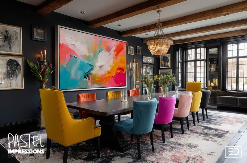 Pastel Impressions: Abstract Canvas Art Collection | Soft &amp; Bold Contrast Designs