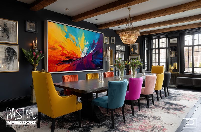 Pastel Impressions: Abstract Canvas Art Collection | Soft &amp; Bold Contrast Designs