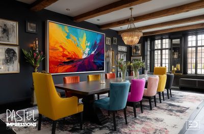 Pastel Impressions: Abstract Canvas Art Collection | Soft &amp; Bold Contrast Designs