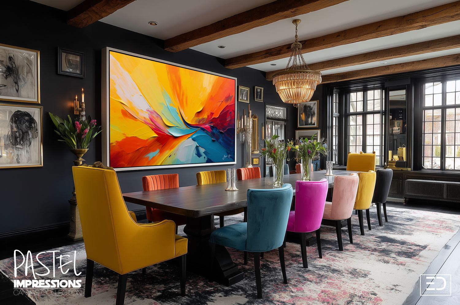 Pastel Impressions: Abstract Canvas Art Collection | Soft &amp; Bold Contrast Designs