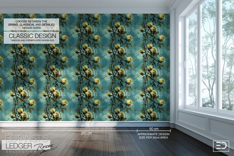 Abstract Rose Wallpaper | The Botanist's Ledger Collection