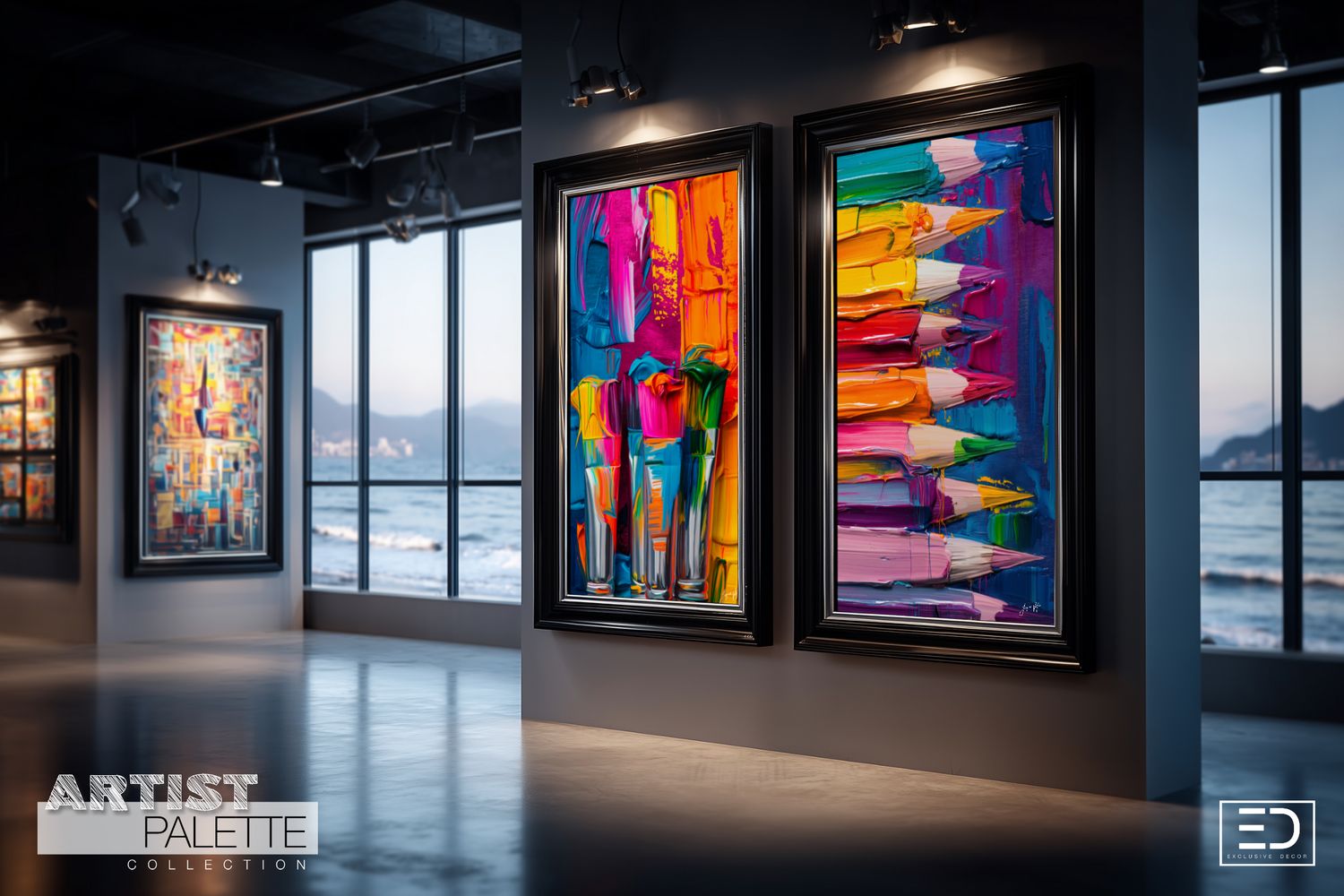 Artist Palette Canvas Print Set - 2 x A0