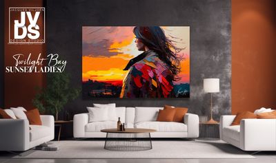 Abstract Sunset Twilight Bay Canvas Design Abstract Sunset Twilight Bay Canvas Design