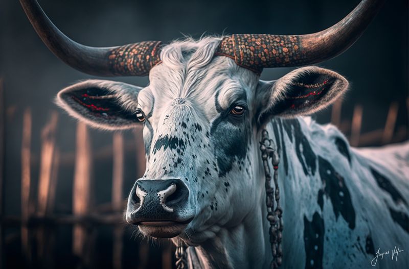 Hyperrealistic Nguni Canvas Design