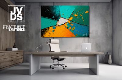 Fractured Existence - A Vibrant Abstract Wall Art Canvas Collection