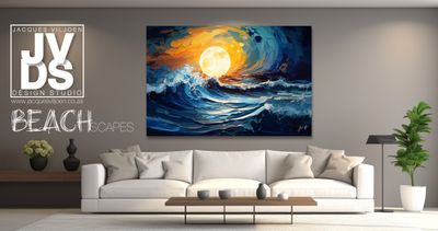 Abstract Beach Sunset Canvas Print: Twilight Tide