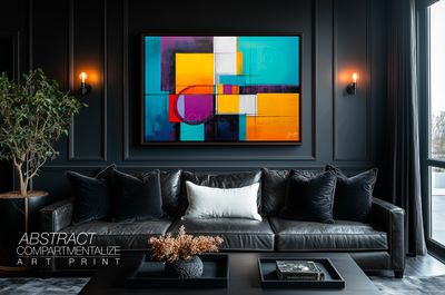 Compartmentalize Abstract Canvas Wall Art Design