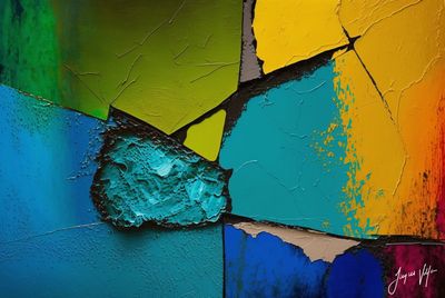 Fractured Existence - Vibrant Abstract Wall Art Canvas Collection