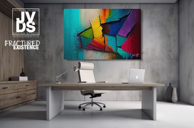 Fractured Existence - A Vibrant Abstract Wall Art Canvas Collection