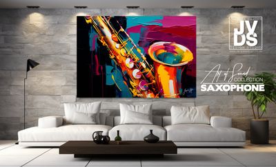 Abstract Saxophone Canvas Design