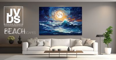 Twilight Tide - A Beach Sunset Canvas Design