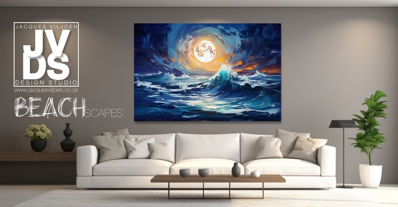 Twilight Tide - A Beach Sunset Canvas Design