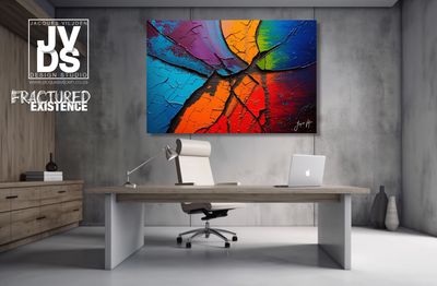 Fractured Existence - A Vibrant Abstract Wall Art Canvas Collection