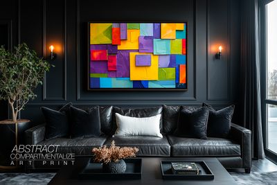 Compartmentalize Abstract Canvas Wall Art Design