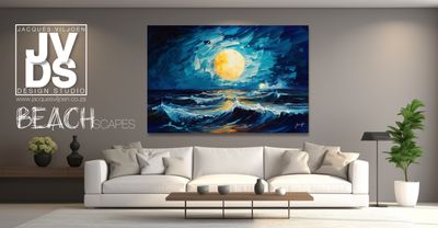 Twilight Tide - A Beach Sunset Canvas Design