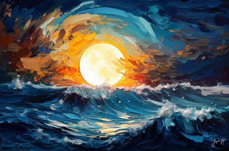 Twilight Tide - A Beach Sunset Canvas Design