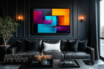 Compartmentalize Abstract Canvas Wall Art Design