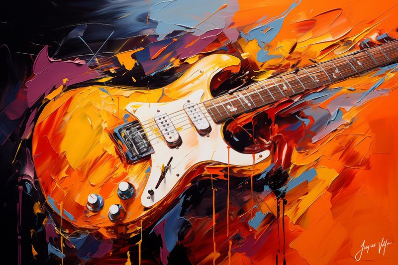 Colourful Abstract Guitar - Art of Sound Collection