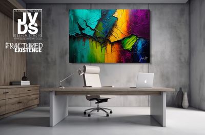 Fractured Existence - Vibrant Abstract Wall Art Canvas Collection