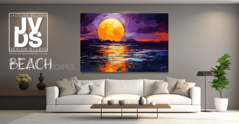 Twilight Tide - A Beach Sunset Canvas Design