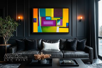 Compartmentalize Abstract Canvas Wall Art Design