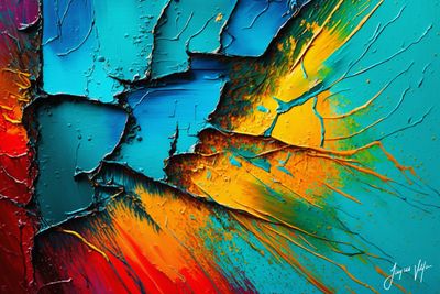 Fractured Existence - A Vibrant Abstract Wall Art Canvas Collection