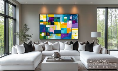 Compartmentalize Abstract Canvas Wall Art Design