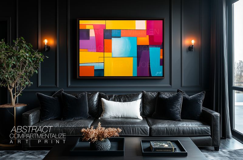 Compartmentalize Abstract Canvas Wall Art Design