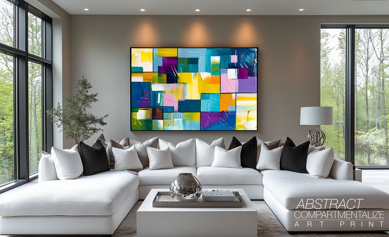 Compartmentalize Abstract Canvas Wall Art Design