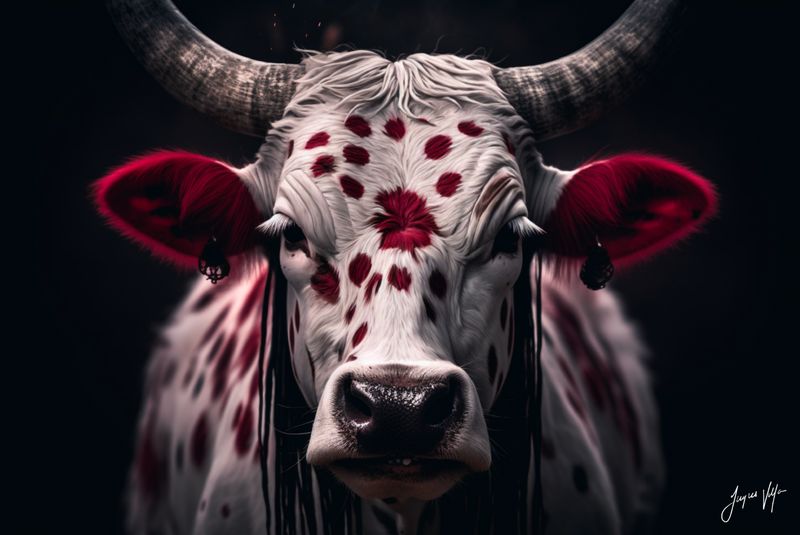 Hyperrealistic Urban Nguni Canvas Design