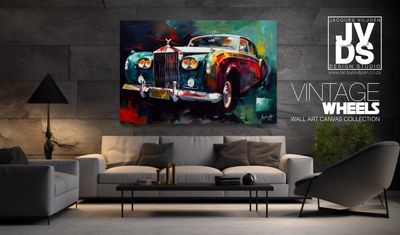 Abstract Vintage Rolls Royce Canvas Design