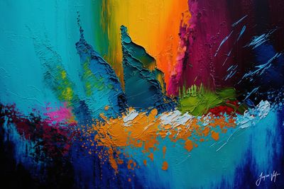 Abstract Canvas Design: Determination